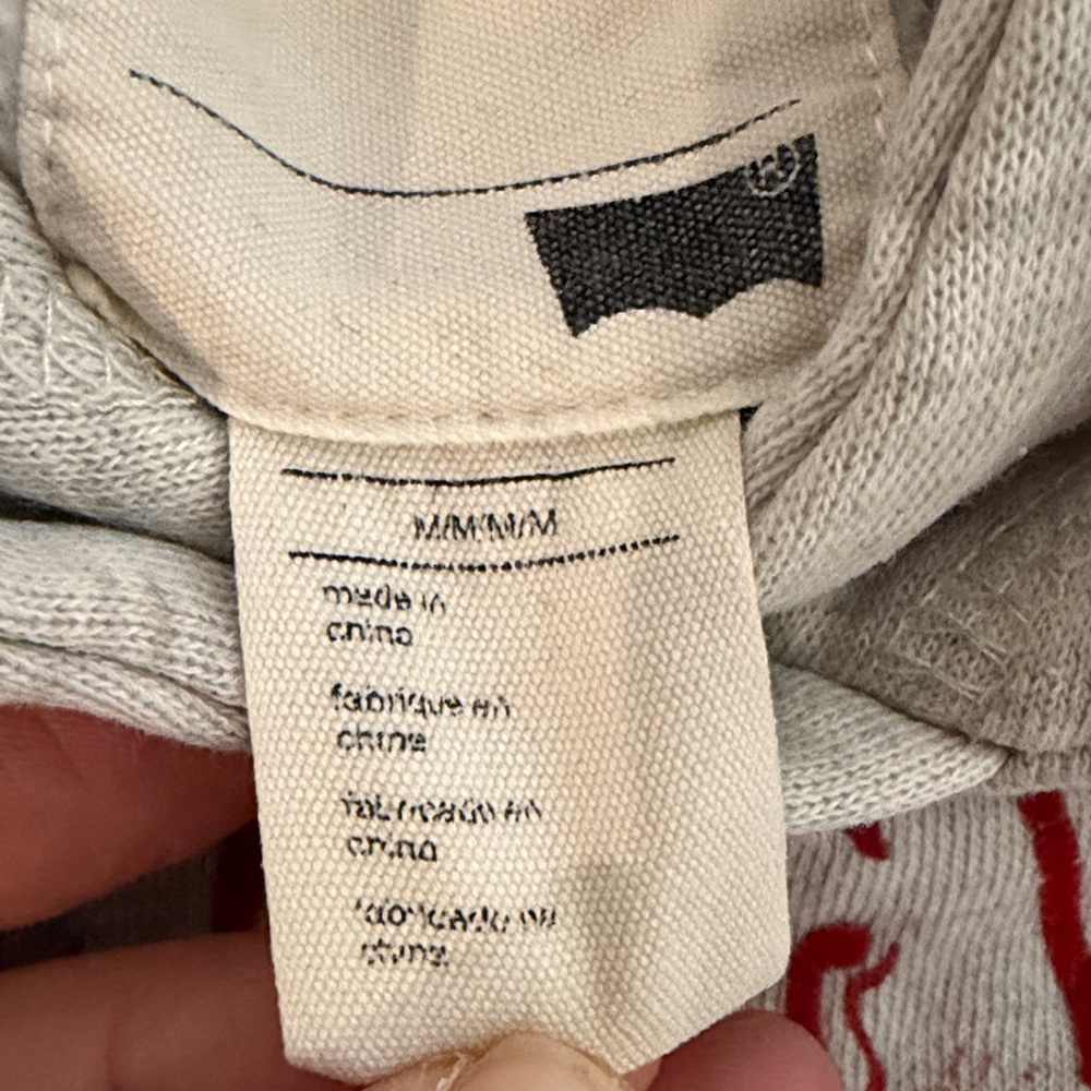 Levi's Light Gray Hoodie with Red Print - Picture 4 of 6